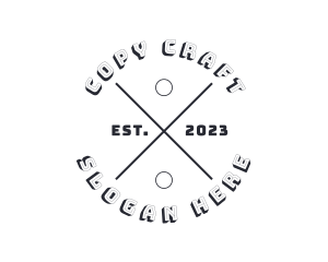 Hipster Crafting Shop logo design