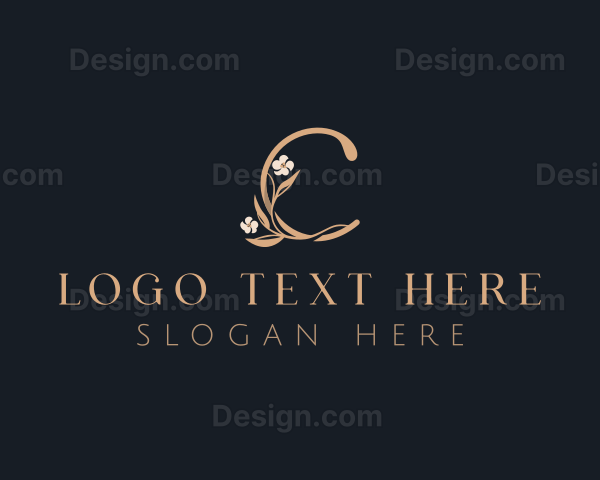 Chic Elegant Floral Letter C Logo