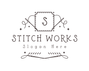 Embroidery Sewing Needle logo design