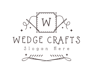 Embroidery Sewing Needle logo design