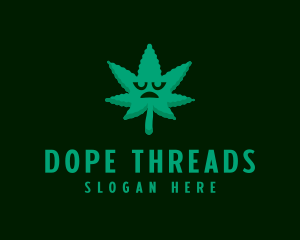 Marijuana Leaf Cartoon logo design