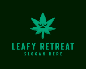 Marijuana Leaf Cartoon logo design