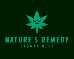 Marijuana Leaf Cartoon logo design