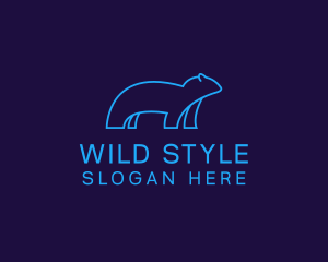 Wild Polar Bear  logo design