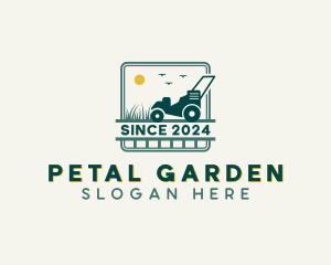 Lawn Care Mower Landscaping logo design