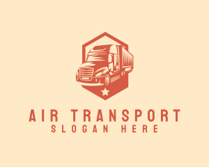 One Star Logistics Cargo Truck logo design