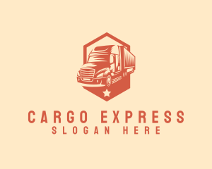 One Star Logistics Cargo Truck logo design