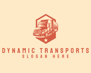 One Star Logistics Cargo Truck logo design