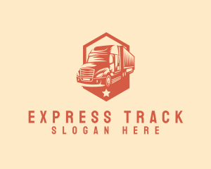 One Star Logistics Cargo Truck logo design