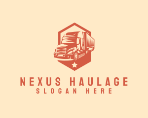 One Star Logistics Cargo Truck logo design