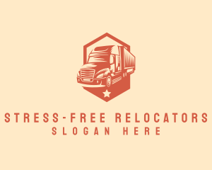 One Star Logistics Cargo Truck logo design