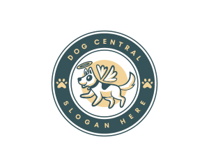 Angel Dog Pet logo design