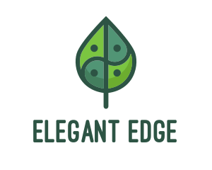 Asia Eco Balance Leaf logo design