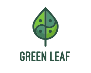 Asia Eco Balance Leaf logo design