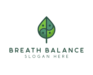 Asia Eco Balance Leaf logo design