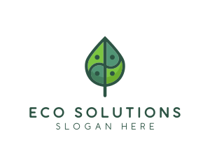 Asia Eco Balance Leaf logo design