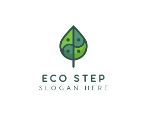 Asia Eco Balance Leaf logo design