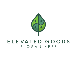 Asia Eco Balance Leaf logo design