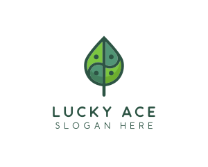 Asia Eco Balance Leaf logo design