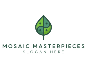 Asia Eco Balance Leaf logo design