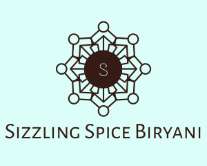 Mosaic Hindi Flower logo design