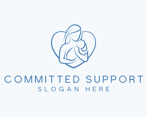 Mother Care Heart logo design