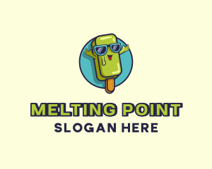 Melting Happy Popsicle logo design