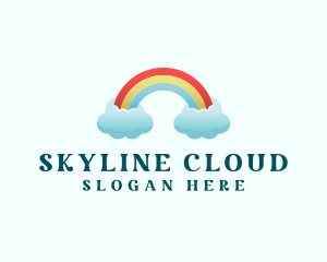 Pride Rainbow Cloud logo design