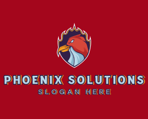 Fire Phoenix Bird logo