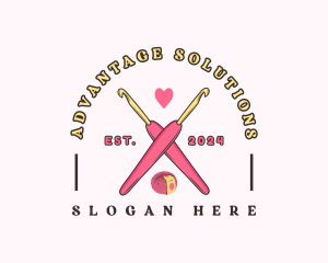 Crafting Crochet Hook logo design