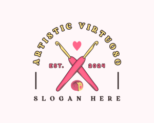 Crafting Crochet Hook logo design