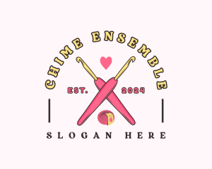 Crafting Crochet Hook logo design