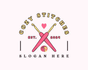 Crafting Crochet Hook logo design