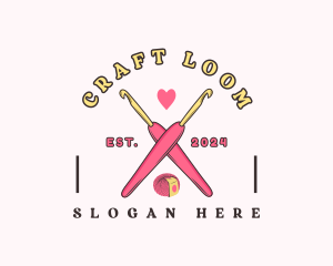 Crafting Crochet Hook logo design