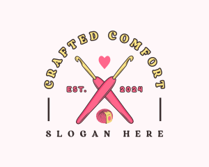 Crafting Crochet Hook logo design