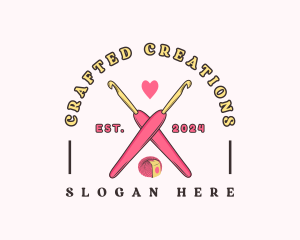 Crafting Crochet Hook logo design