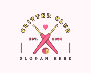 Crafting Crochet Hook logo design