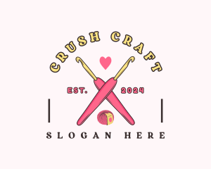 Crafting Crochet Hook logo design