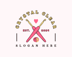 Crafting Crochet Hook logo design