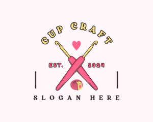 Crafting Crochet Hook logo design