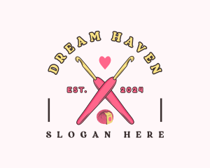 Crafting Crochet Hook logo design