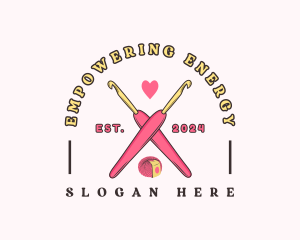 Crafting Crochet Hook logo design