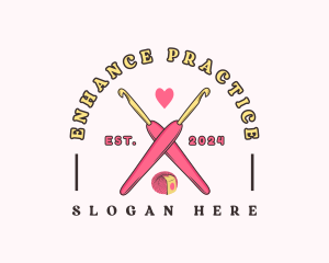 Crafting Crochet Hook logo design