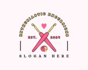 Crafting Crochet Hook logo design