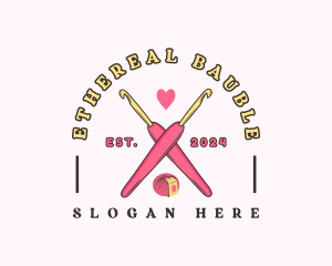 Crafting Crochet Hook logo design