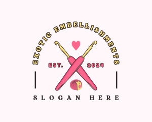 Crafting Crochet Hook logo design