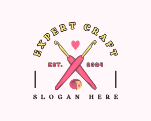 Crafting Crochet Hook logo design