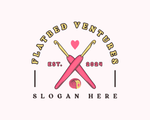 Crafting Crochet Hook logo design