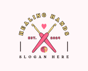 Crafting Crochet Hook logo design