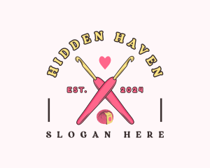 Crafting Crochet Hook logo design